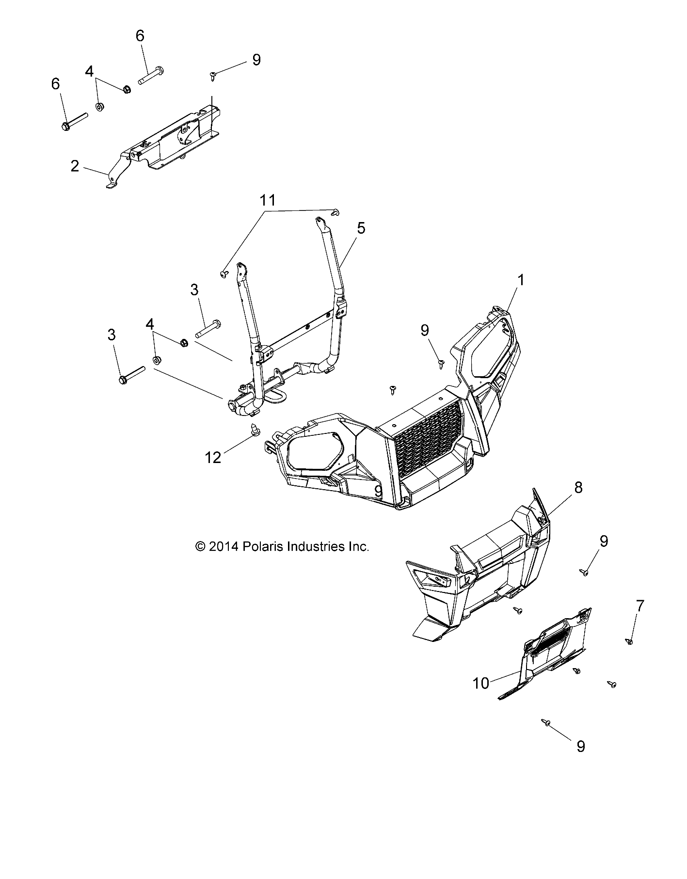 BODY, FRONT BUMPER and MOUNTING - A18SDA57F1/SDE57F1 (49ATVBUMPER15570SP)
